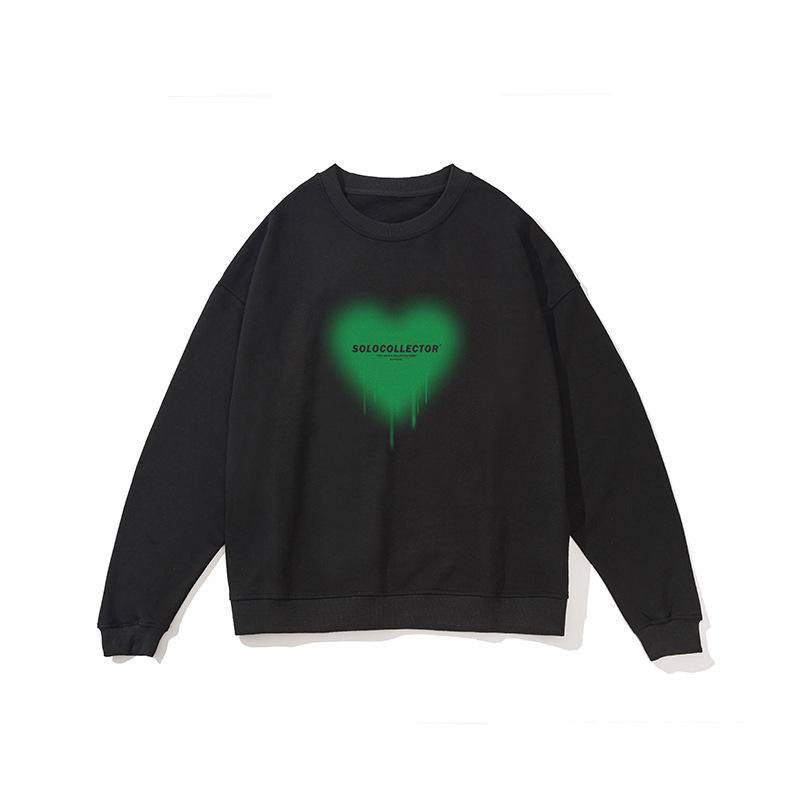 

Любовь Принт Узор Трендовый Бренд Свитшот с Круглым Вырезом Мужской Уличный Повседневный Мужская Одежда XXL чёрный