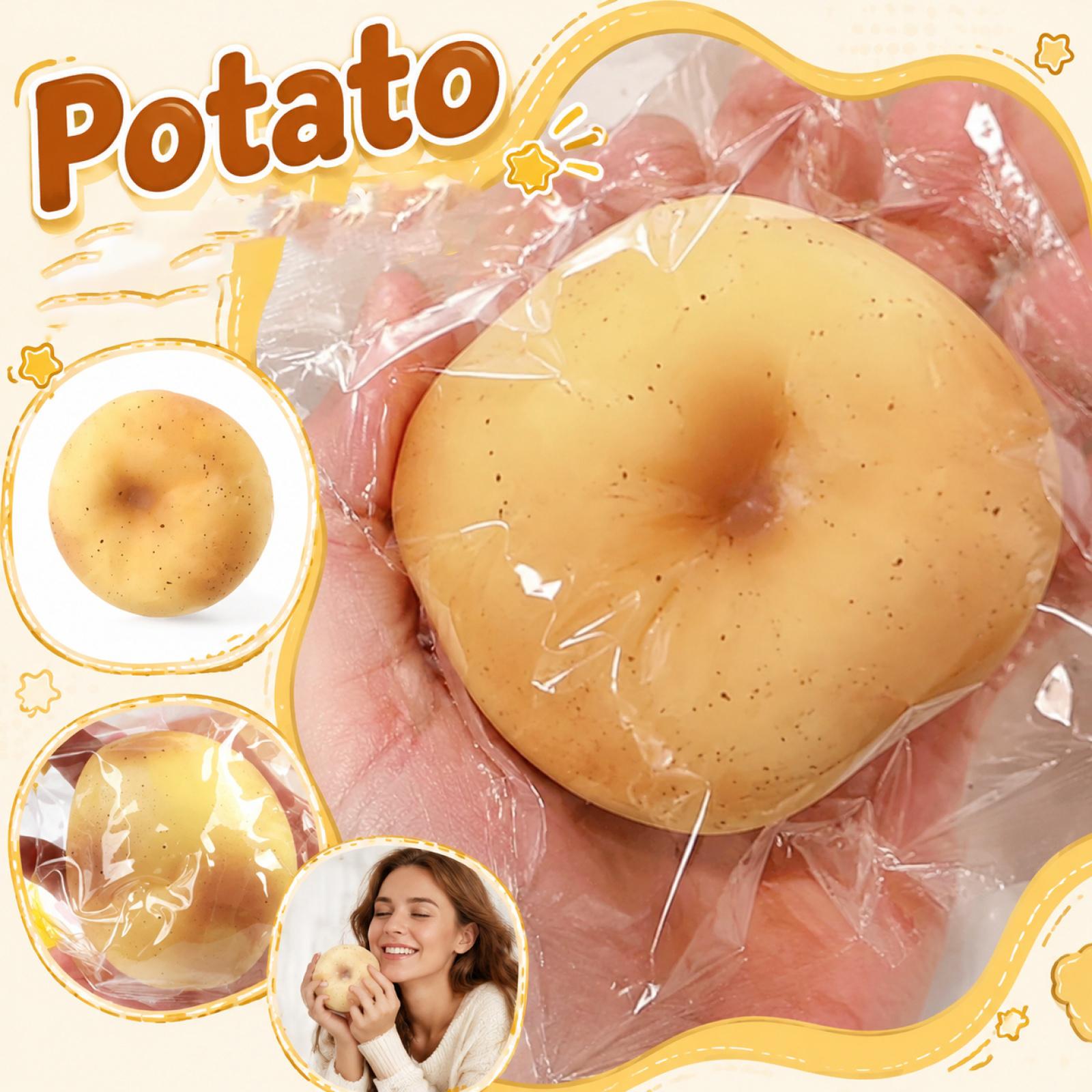 Potato Shaped Stress Relief Squeeze Toy Soft Squishy Sensory Fidget Toy for Stress Anxiety and Focus Relief One Size