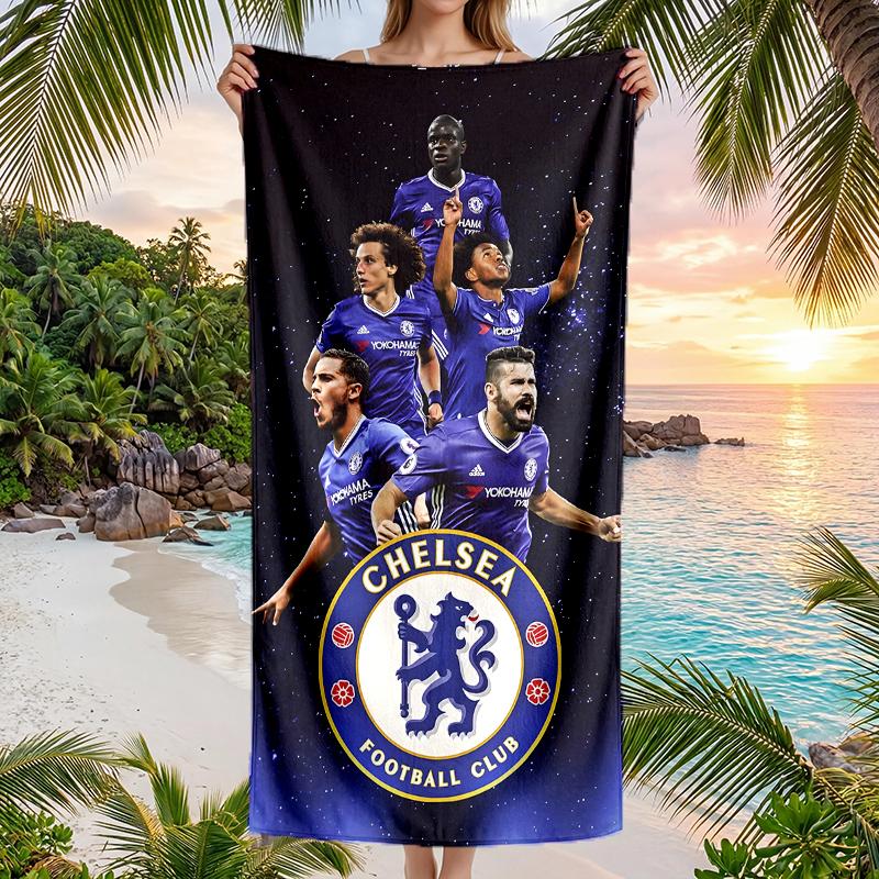 Chelsea Fc Fashion Beach Towel: Ideal for Summer Adventures Soft, Absorbent and Quick Drying Suitable for Swimming and Bathing