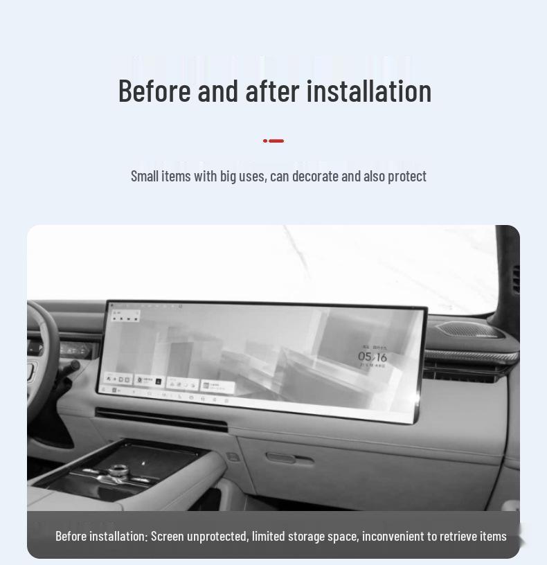 Silicone Dustproof Storage Holder for Lynk & Co 900 Screen