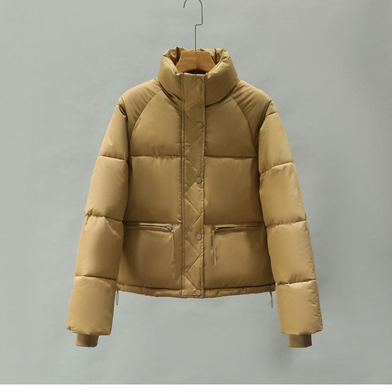 Autumn and Winter Down Cotton Clothes Women's Short Stand-up Collar Small Bread Clothes Jacket