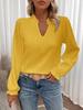 2025 Women's Slim V-Neck Long-Sleeve Fashion Top