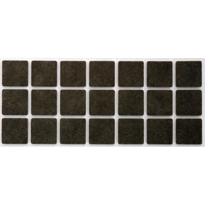 Patins En Feutre - ADSAMM - 30x30 Mm - Marron - Auto-adhésifs - Qualité Supérieure