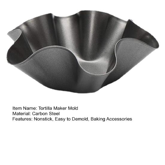 יצרנית טורטיה פחמן פלדת נון-סטיק יצרנית מעטפת טאקו קערת סלט טורטיה כלי אפייה למטבח