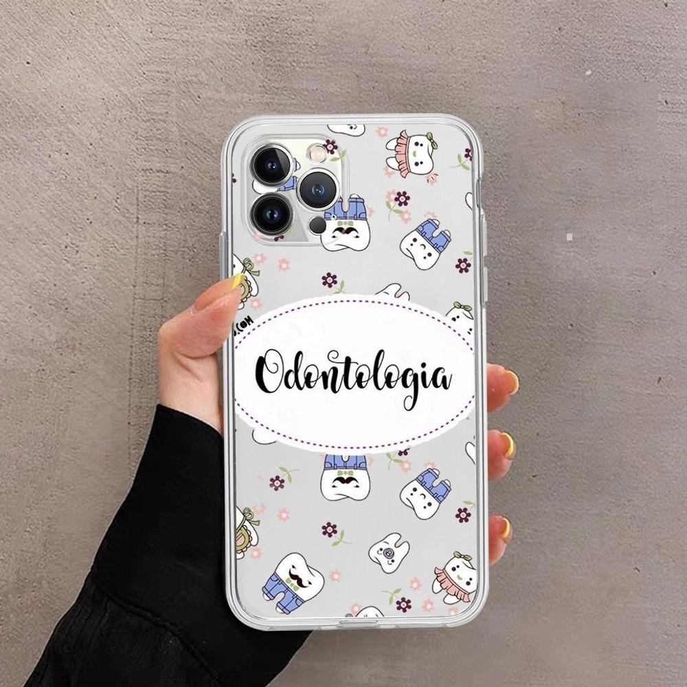 Teeth cute cartoon Phone Case For iPhone 15 13 14 Pro Max XS XR 12 11 Pro 13 Mini 6 7 8 Plus Soft Clear Back Cover