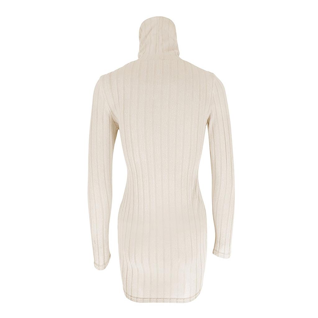 Dámské zimní šaty s vysokým límcem na prst Slim Temperament Bust Hip Package Value