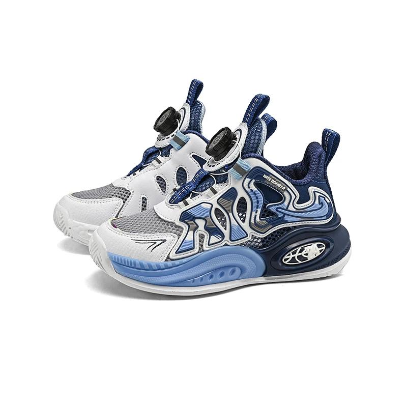 2024 Neue leichte Jungen-Sportschuhe für Kinder, Laufschuhe mit atmungsaktiver Mesh-Oberfläche, große Kinder-Basketballschuhe