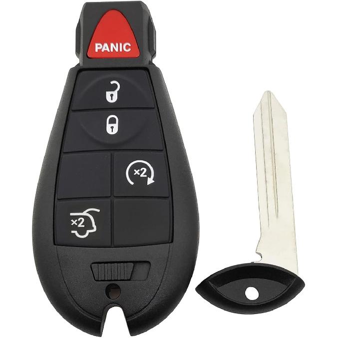 Replacement Key Fob Cover Case Fit for Dodge Ram 1500 2500 3500 Journey Challenger Grand Caravan Key Fob Shell for Jeep Grand Cherokee Keyless Entry