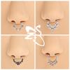 ZS 1 PC 16G Stainless Steel Nose Rings Cubic Zircon Septum Piercing Rose Snake Shape Ear Stud Helix Cartilage Piercings Jewelry