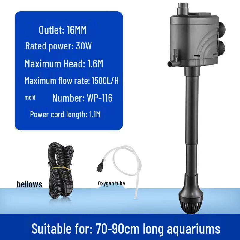 Silent Three-in-One Fish Tank Oxygenating Circulation Filter System