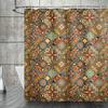 Mandala Boho Dusjforheng Fargerikt Blomstermønstret Baderomsforheng for Hjem Badekar Dekorasjon Vanntett Polyesterstoff med Kroker