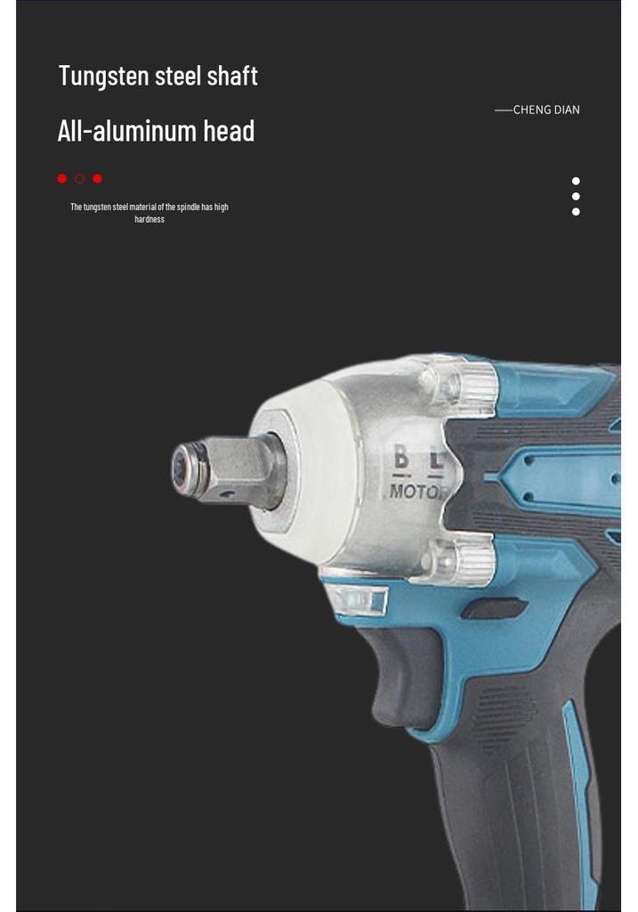 Brushless Electric Impact Wrench with Lithium Battery for Auto Repair & Woodworking