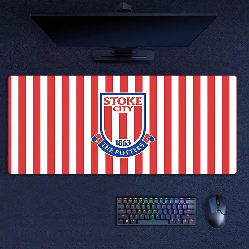 Stoke City F.C Print Cushion Non-slip Laptop Tablet Big Mousepad XXL Mat Mini PC Playmat With Lock edge