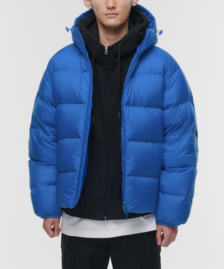 Musinsa Standard Ripstop Hooded Down Short Padded Jacket [Blue]