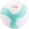 MIKASA Smile Lesson Volleyball, Size 4, 210g, White/Green, VS210W-W-G, Recommended Internal Pressure: 0.10-0.15 kgf/cm²