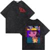Dandadan Anime T-shirt Men Women Cotton Vintage Washed Graphic Print Short Sleeve Harajuku Otaku Streetwear Top Washed Hot Sale