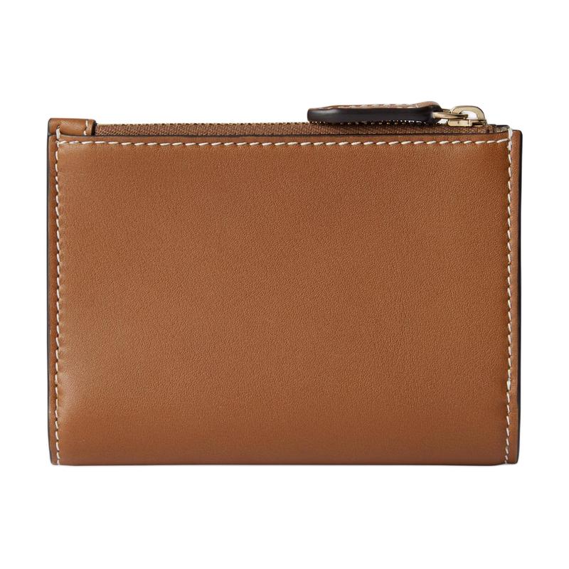 Gucci GG Emblem Logo Embossed Details Leather Wallet Medium Women's Brown