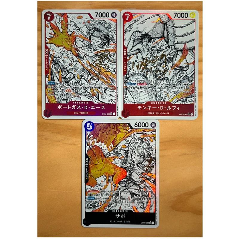 One Piece Diy Monkey Roronoa Zoro D Luffy Self Control Collect Signature Trading Flash Card Anime Cartoon Lovely Gift 63*88mm