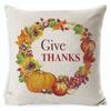 New Autumn Thanksgiving Cushion Cover Home Sofa Decoration Printed Linen Harvest Festival Cushion Cover