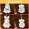 Mini Ciondolo Peluche Coniglio Cartone Animato In Tessuto Di Cotone Per Decorazione Zaino Bambini