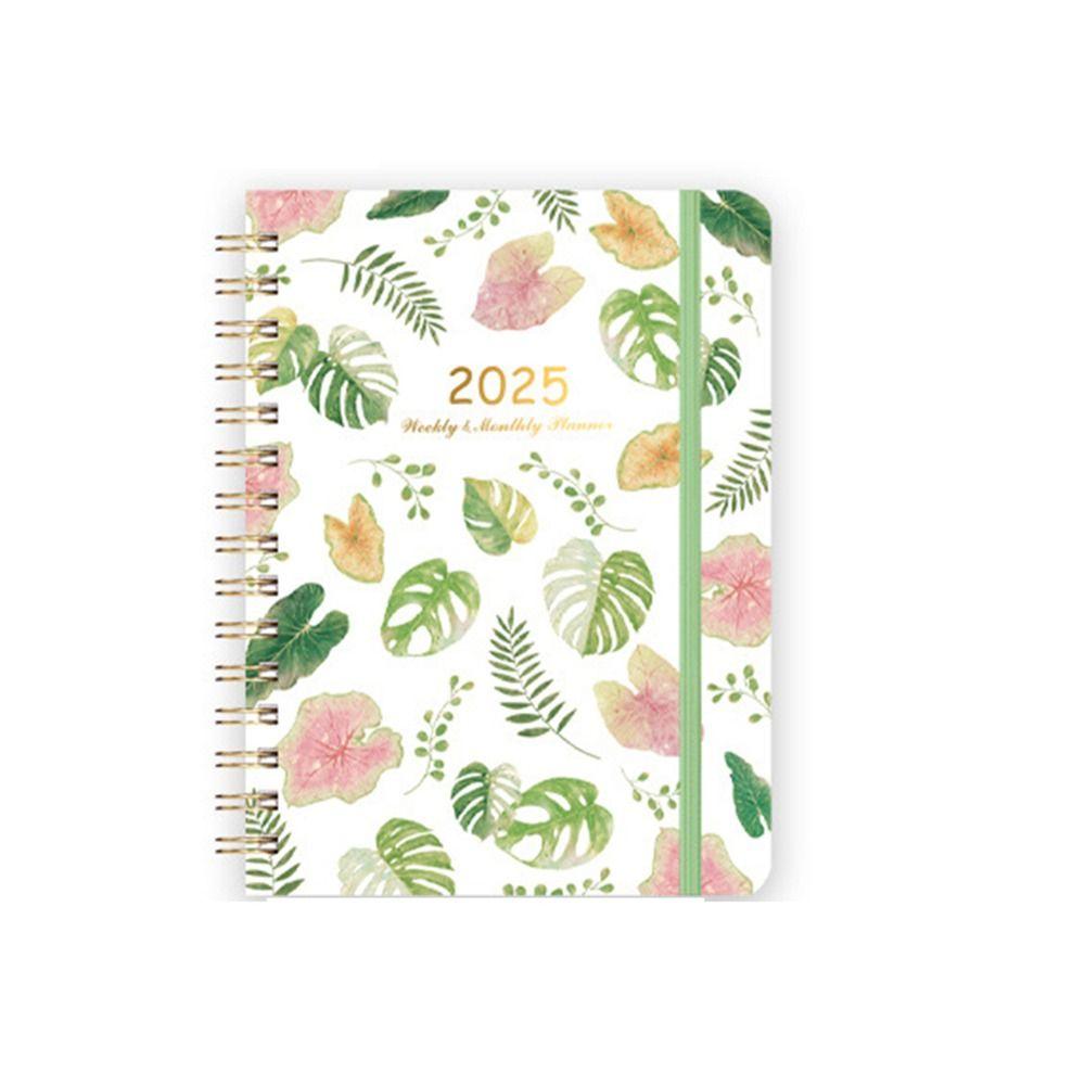 Monthly 2025 English Agenda Book Loose-leaf Coil A5 Schedule  Planner  Agenda
