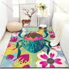 Multiple sizes Colorful Floral Beetle Rug Pattern Carpet for Living Room Bedroom Sofa Home Decor Non-slip Floor Mat Luxury Gift