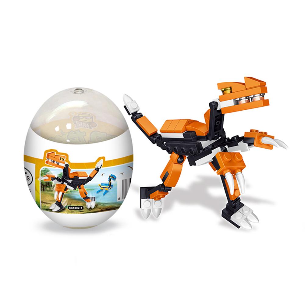 6pcs Pieces DIY Assembled Dinosaur Model Mini Assembled Dinosaur Egg Children Educational Toy Birthday Gift K7