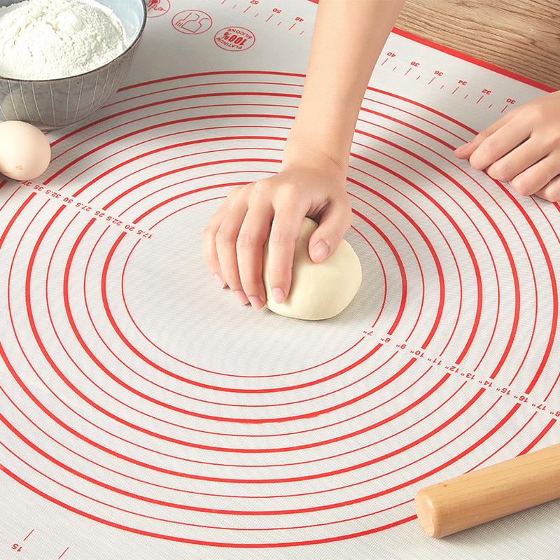 Rolling Mat Kneading Mat Thickened Pizza Dough Mat Household Panel Baking Tools Silicone Baking Mat Kitchen Tools Non-stick Pad