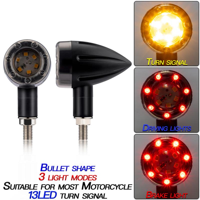 

1 Pair Motorcycle Parts Modified Led Turn Signal With Brake Daytime Running Light 4-wire/with running ligh