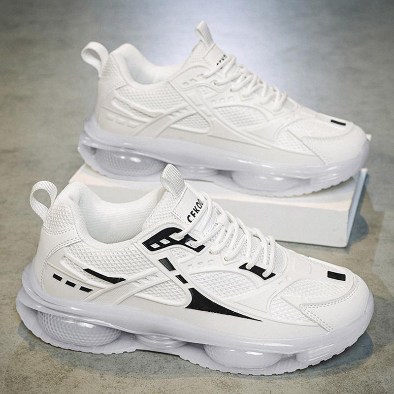 Pantofi bărbați cu pernă de aer pentru absorbția șocurilor toamnă și iarnă 2024 noi la modă versatili platformă sport casual creștere în înălțime pantofi de tată ins