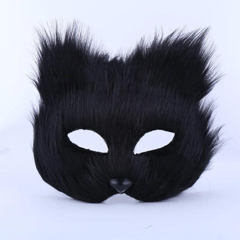 Fox Tail Set Cat Ear Headpiece Tail Fluffy Cat Claw Glove Headband Necklace Set Lolita Anime Halloween Cosplay Costume Accessory