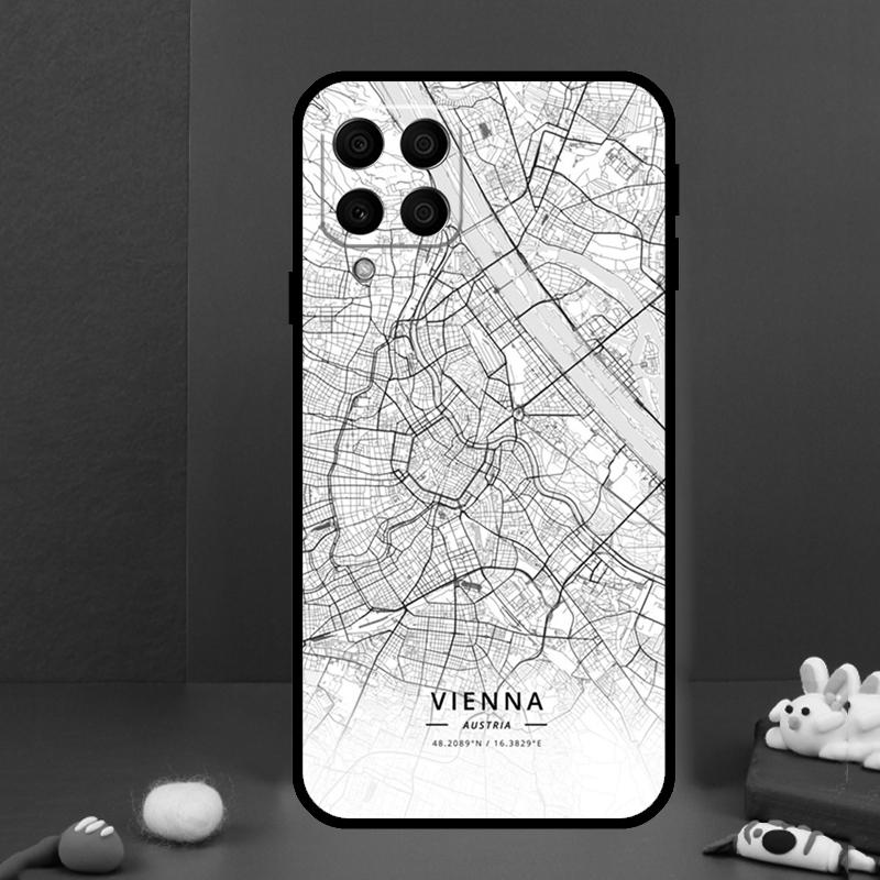 

London Country Sketch City Map For Samsung Galaxy M14 M34 M54 M33 M13 M23 M53 M15 M55 M31 M51 M20 M30s M32 M52 Phone Case Samsung M11