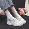 Spring little white shoes new female students thick-soled heightening sports board shoes casual street shooting