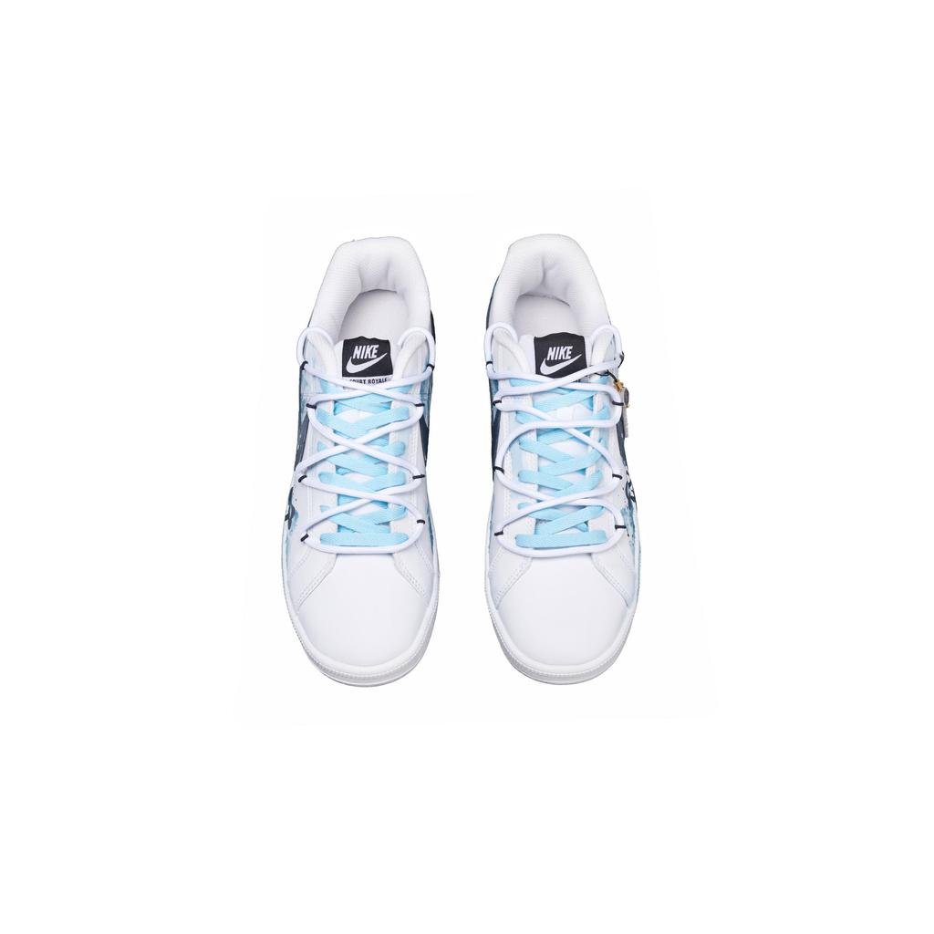 Nike Court Royale Ink River Mountain Low Top Skateboard Shoes Unisex Blue 749747-107(Team846-)