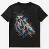 Colorful Paint Splash Praying Mantis Art Graphic Unisex T-Shirt