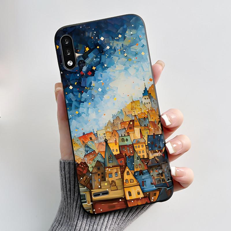 Casing For LG K22 Soft Case LMK200Z LMK200E LMK200B LM-K200 Aesthetic Cute Cat Cartoon Phone Back Cover Shockproof Black Bumper