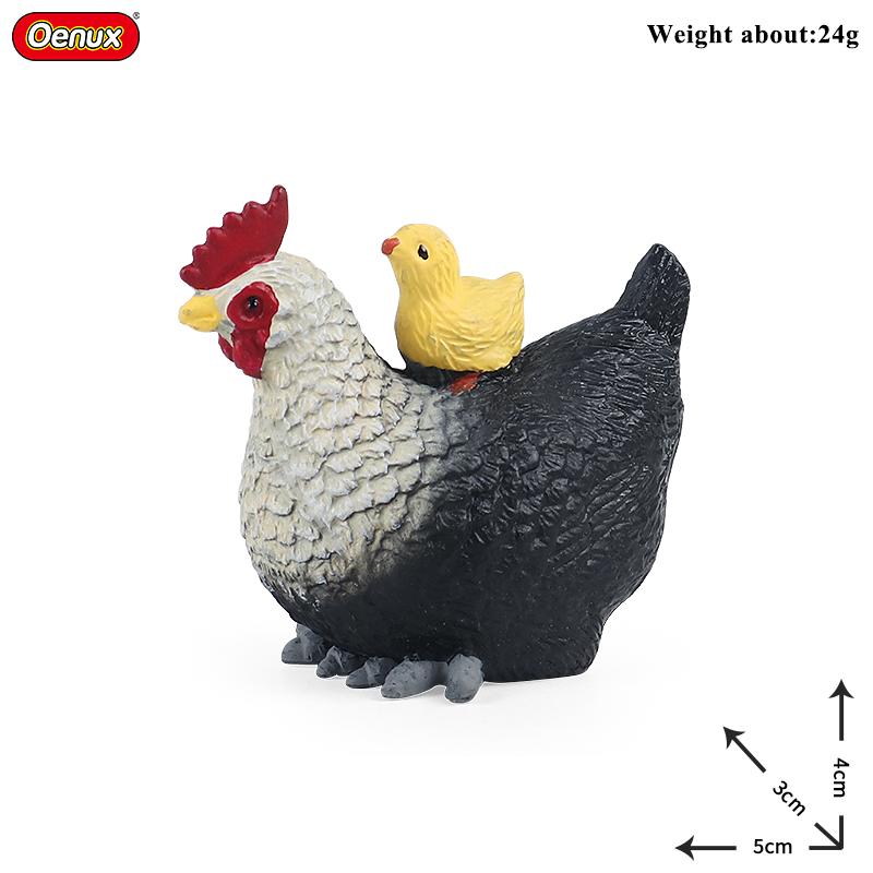 

Oenux Милые животные на ферме Курица Индейка Цыпленок Петух Фигурка Модель Фигурки Птица Миниатюрная Обучающая ПВХ Детская Игрушка