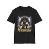 Michigan Wolverines Horror Mashup Shirt - Fürchte das Blau mit einem schaurigen Twist