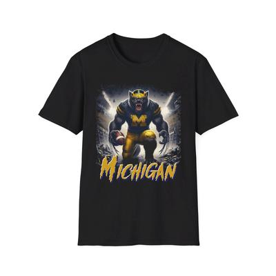Michigan Wolverines Horror Mashup Shirt - Fear the Blue with a Chilling Twist