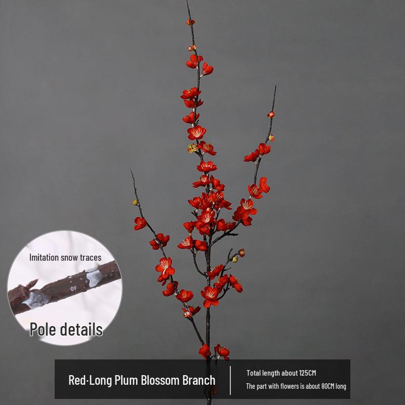 Silk Plum Blossom Simulation Flowers for Home Decor: Perfect for Living Room, TV Cabinet, or Coffee Table Arrangements.