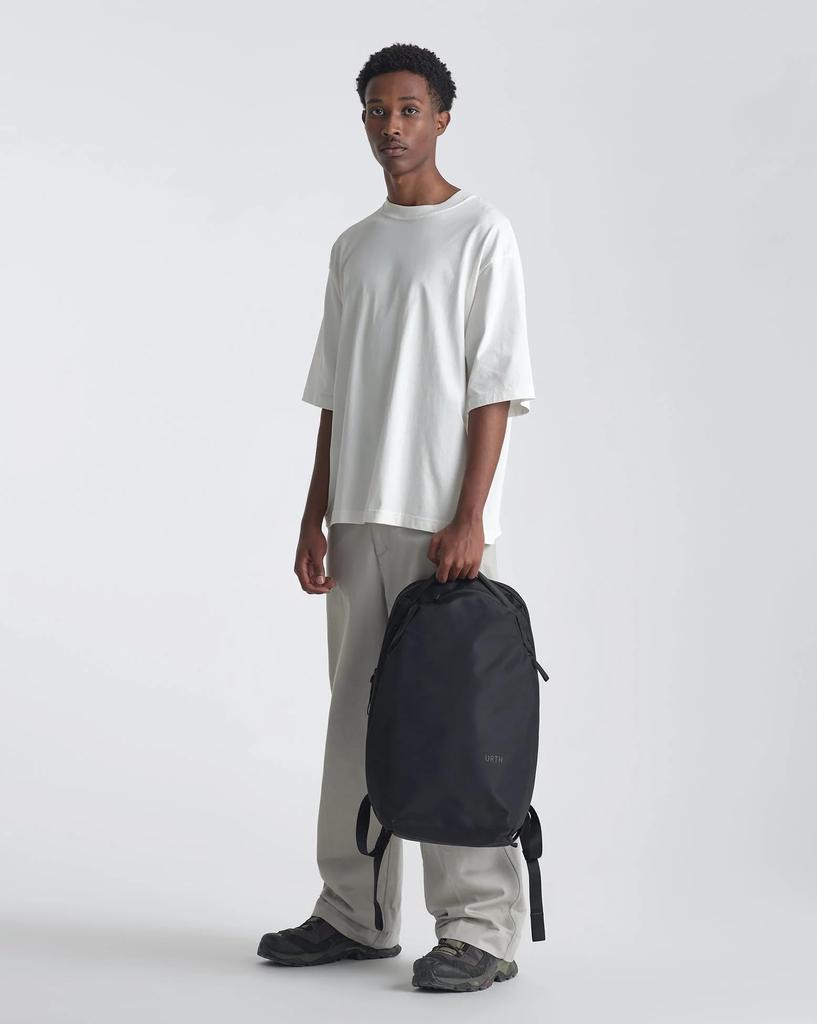 Urth No-Lite Backpack, 24L (Black), Waterproof, Large Capacity, Tripod Storage, Two Compartments, Lightweight, Travel Bag, Fits 16-inch Laptop