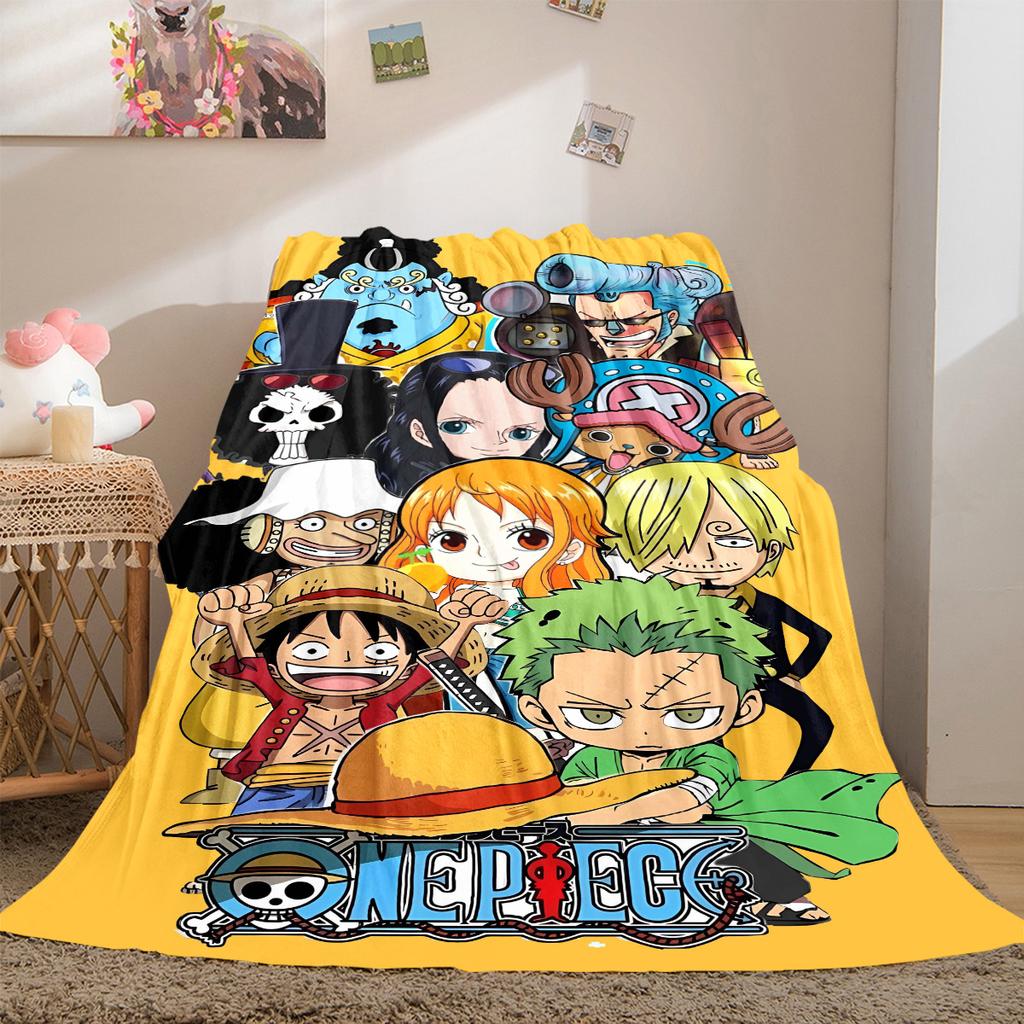Anime Pirate Adventure All-Season Versatile Travel Blanket Compact Suitable for Office Nap & Outdoor Camping LXR157