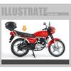 1/12 SUZUKI GS125 King Motorrad Legierung Druckgussmodell Ton und Licht Kinderspielzeugauto Verzierungen Trendige Dekoration mit Freund