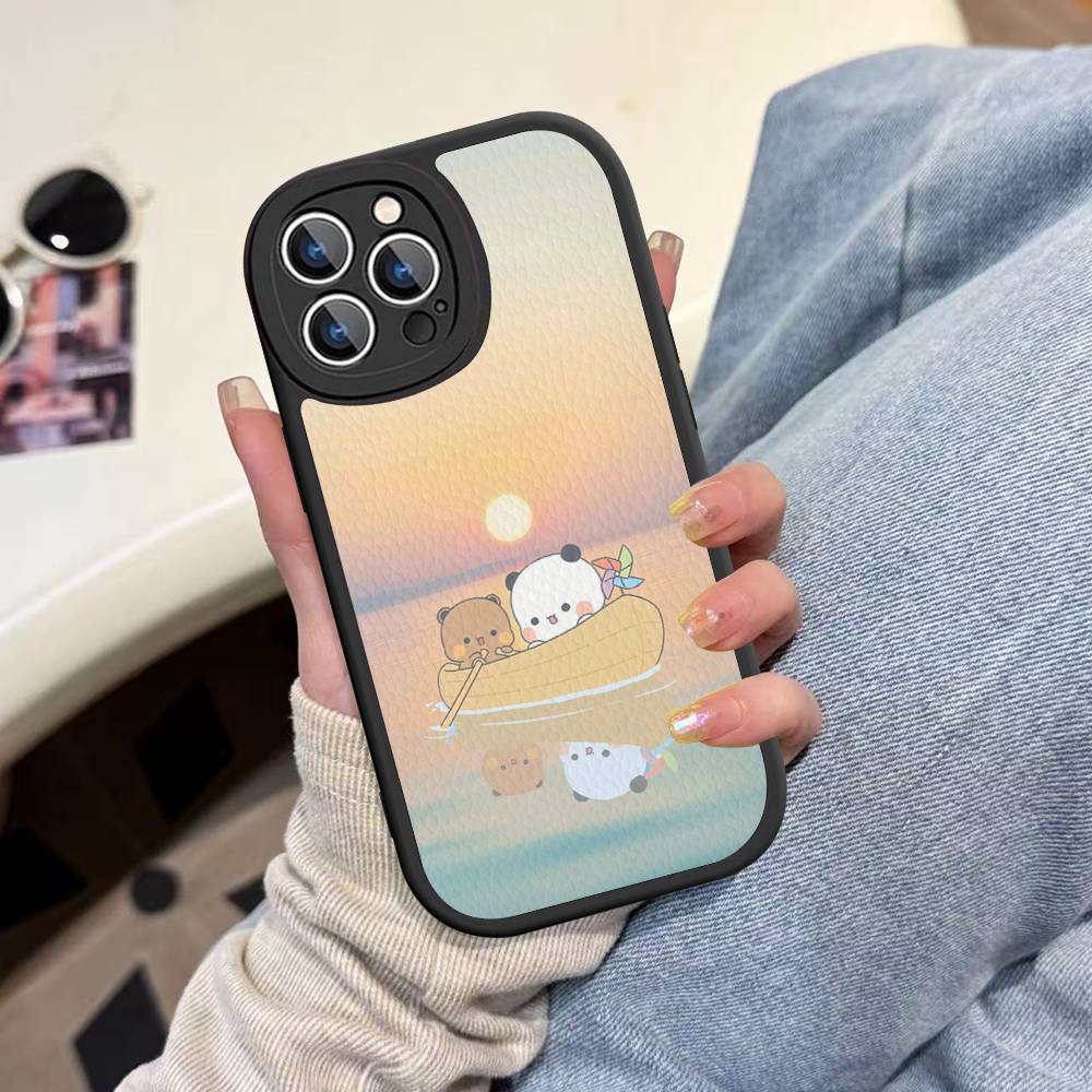 BuBu And DuDu Phone Case For IPhone 16 15 14 11 12 13 Pro Max Plus Back Leather Shell