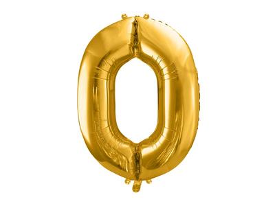 Folienballon Zahl "0" Gold 86 cm