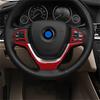 Kolfiber Interiör Bil Rattknappar Ram Trimskydd Dekaler För BMW X3 F25 X4 F26 2011-2017 Biltillbehör