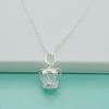 Korean Style Silver Plated Crown Necklace, O-shaped, In Stock