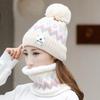 Autumn and Winter Korean Style Casual Ear Protecting Woolen Cap  Thickened and Fleece Warm Woolen Student Cycling Knitted Cap