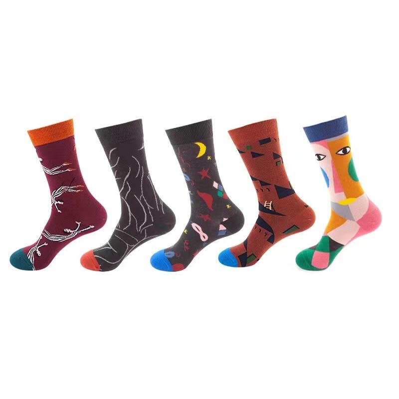 1 Pair Women's Cartoon Casual Cotton Harajuku  Skateboard Socks