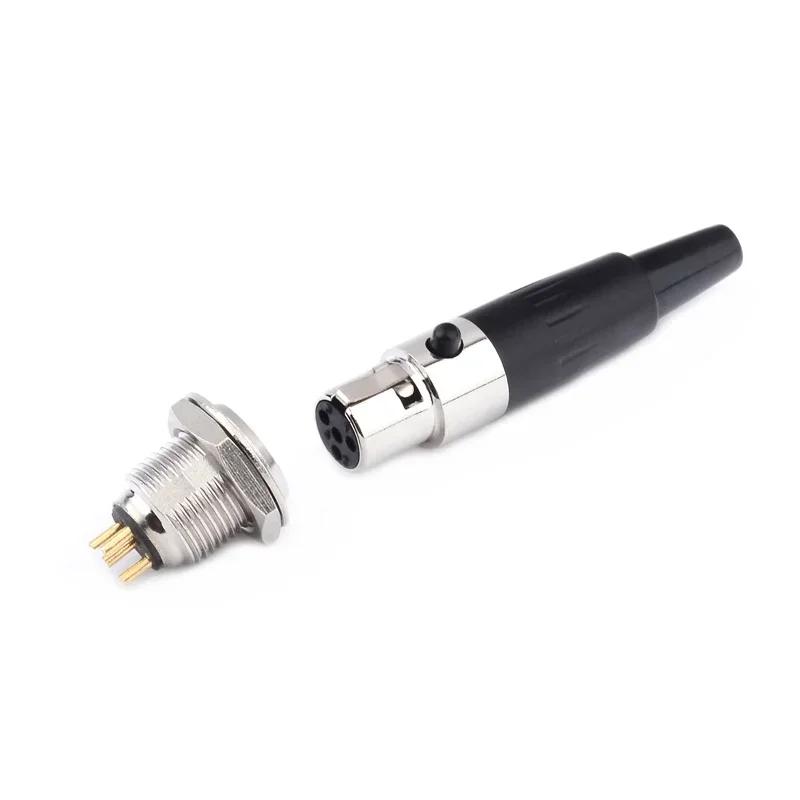 3/4/5/6Pins Plug Small XLR Female Male Socket Mini XLR Connector for Audio MIC Cable Soldering